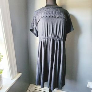 *NWT* Torrid Black Lace Insert Skater Dress